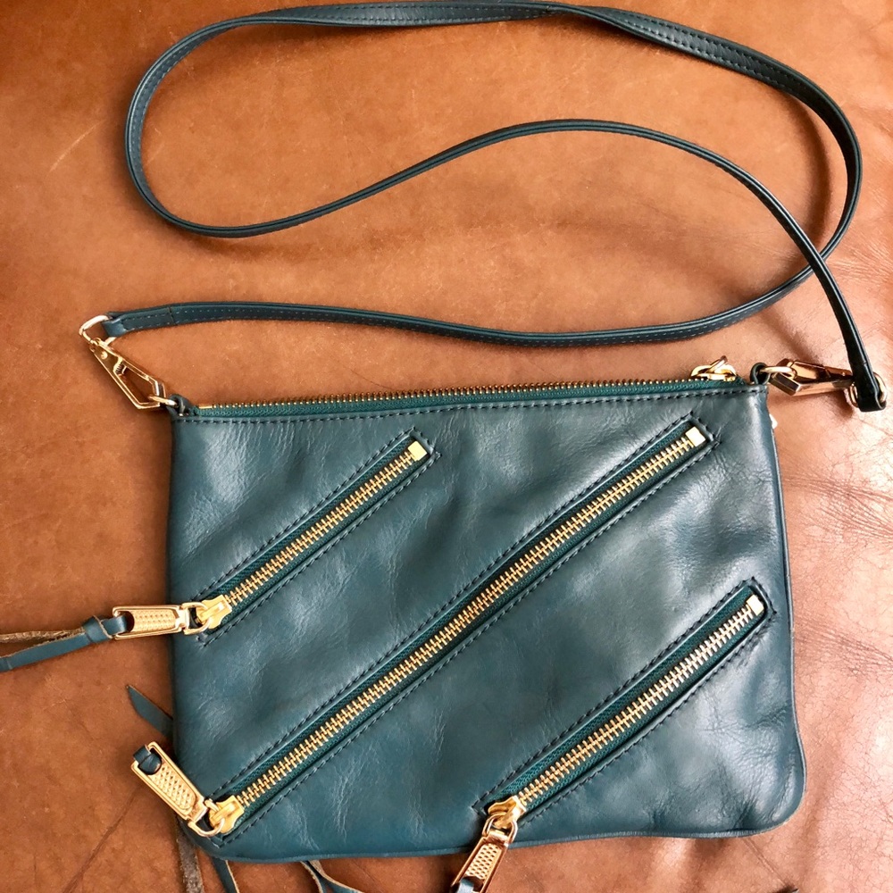Rebeca Minkoff Teal Zipper Crossbody